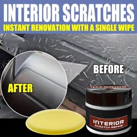 Remopador De Scratch Interior Del Interior - 100 G, De ccera De Reparación De Rasguños Con Esponja Restaurador Del Tablero Para El Interiorr D-el Automóvil Kit De Reparación De Rasguños De Tablero