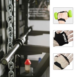 COTEO Workout Gloves Fingerless Gym Fitness Gloves Lightweight Breathable Exercise Sports Gloves for Women & Men Ventilated Hand Grip Lifting, Pull Ups, Cross Training Grey