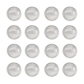 Tutuxio 100pcs 20mm Glass Dome Cabochons Clear Round Tiles, Transparent Half Round Flat Back Non-calibrated for DIY Crafts, Necklace Pendant, Jewelry Making