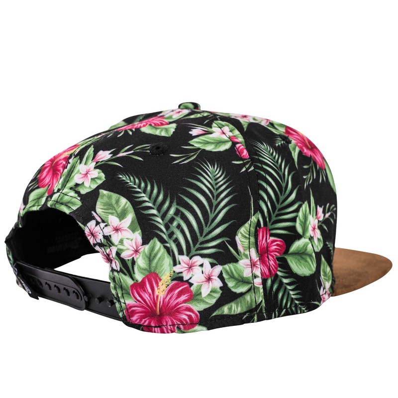 Blackskies Snapback Cap, Suede Camo Denim Visor Flannel, Unisex Premium