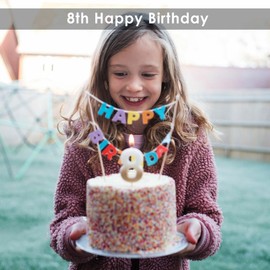 8 Year Old Girl Birthday Gift - Happy Birthday Bracelet for Teen Girl Birthday Present Jewelry, Tiny Crystals Bracelets Birthday Gift Ideas for Daughter Niece Granddaughter, Gifts for 8 Year Old Girls