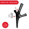 LouMaxx Coat Hook in Matt Black - Modern Metal Coat