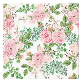 Rose Decoupage Paper Napkins Luncheon Roses Spring Floral Flowers Pack of 20