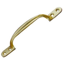 Chivrose Ltd Victorian Window Sliding Sash Pull D Handle - Polished Brass (6" / 150mm)