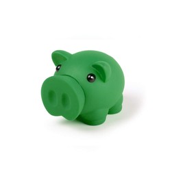 Soft Rubber Body Piggy Bank with Vibrant Colors, Novelty Money Box for Kids with Lid, Lightweight and Durable (Green)