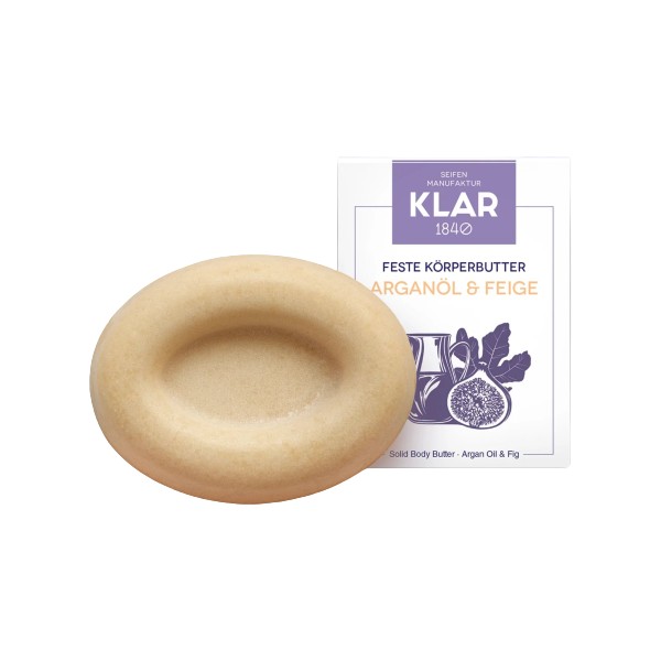 KLAR Argan Oil & Fig Solid Body Butter, 60 g