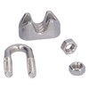 Fafeicy Abrazadera de Cuerda de Alambre de Acero Inoxidable, 20