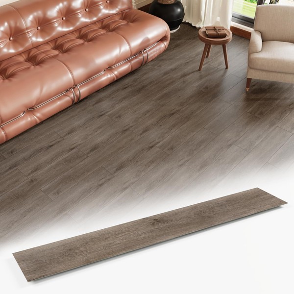 CRE8TIVE 24-Pack Light Brown Wood Peel and Stick Floor Tile