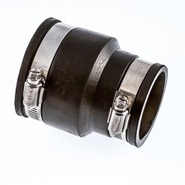 T-mex 09.0815 Pipe Fitting adapters, Black, 63 x 32mm O.D. & 2" x 1" NB (60.3 x 33.6mm O.D.)