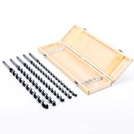 uyoyous 5pcs 460mm Auger Drill Bit for Wood 18 Inchs Ship Auger Long Drill Bit 12/14/16/18/20mm Diameter for Wood Hex Shank Length Deep Woodworking Drill Bit