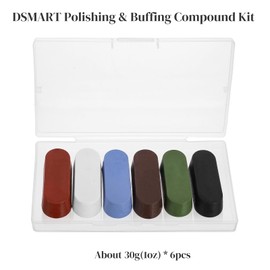 DSMART Metal Polishing Buffing Compound Sets 6oz (1oz* 6Pcs) Polish Rouge Bar for Buffing Aluminum Stainless Steel Jewelry from Course to Fine Polish Compound Bar