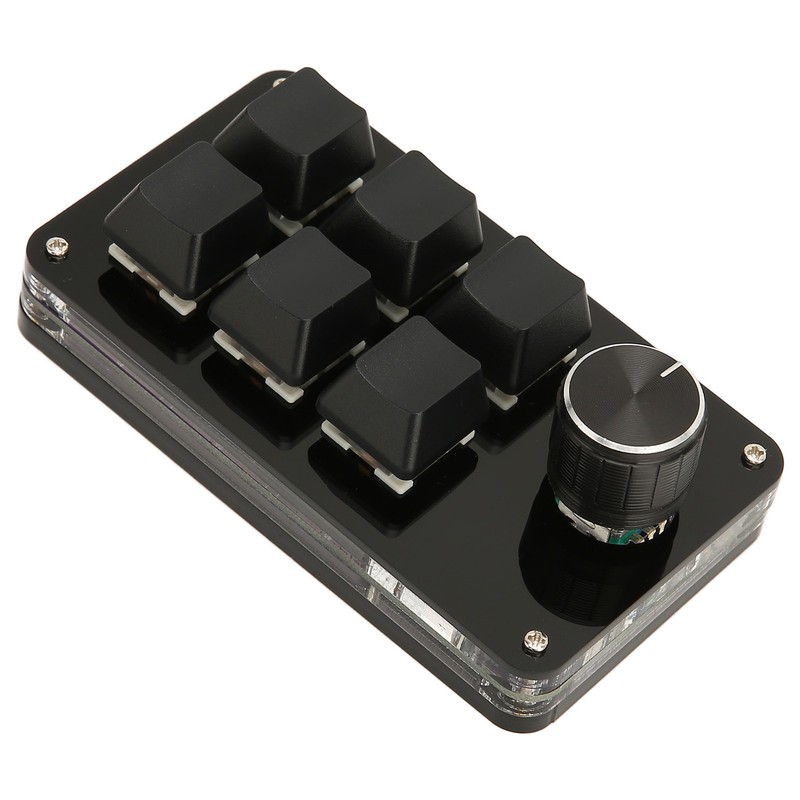 6 Key Mini Keypad with Knob USB DIY Programmable Keyboard
