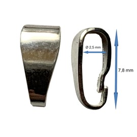 KRIO 1 x Turmalinquarz Scheibenstein IOV250321 Therapiestein als Anhänger mit Silberöse - Größe L Steinlänge 40mm, Dicke ca 10mm (Turmalinquarz 6)