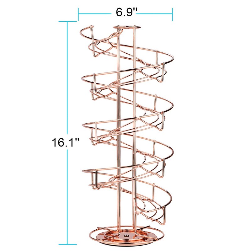 Toplife Spiral Design Metal Egg Skelter Dispenser Rack, Storage Display