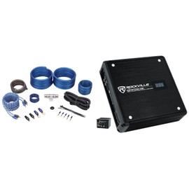 Rockville KRYPTON-M0 1400w Peak/350w RMS Mono 1 Ohm Car Amplifier+Remo