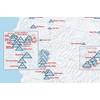 US Ski Resorts Map 24x36 Poster (White & Light Blue)