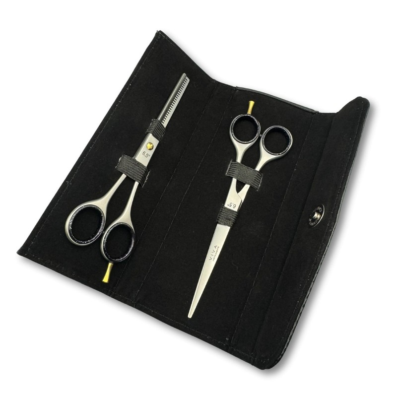 Professional 6.5 Inch Hair Scissors & Thinning Shears Texturing Set