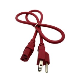Kentek 3' Red Power Cable for EDISON PROFESSIONAL M2000 LOUD SPEAKER PA SYSTEM