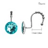 Sunlit Luxury Design Round Teal Blue Diamond Crystal Gem Bling