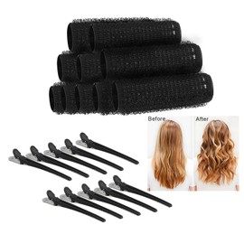 Premium Small Size Hair Rollers Set 20mm Self Grip Curlers for Short and Fine Hair, Includes 10 Rollers and 10 Clips, Ideal for DIY Styling and Salon Use No Heat Needed