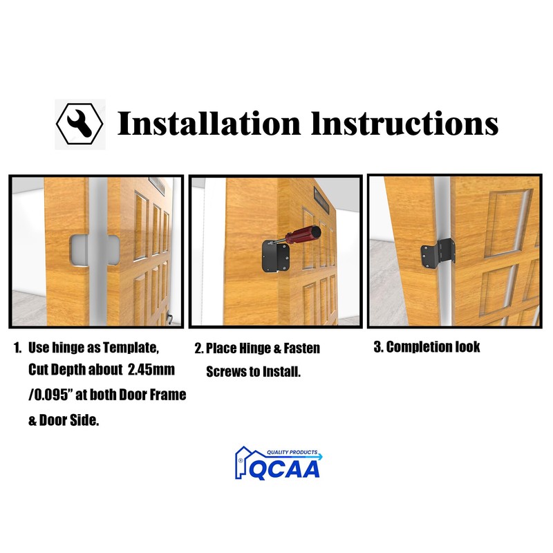 QCAA Heavy Duty 3.5" Swing Clear Offset Door Hinge Loose