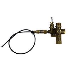 3/4" Compression Top Inlet X 1/2" FNPT Outlet, Pilot Unloader Check Valve, Throttle Control for MAX 6.5HP Gas air Compressors (140-175 PSI, 24" Throttle Control Cable & Unloader Valve)