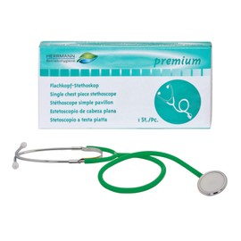 Flat head stethoscope in various colours, Nickel-free aluminium-plastic combination, ultra-light and super acoustics, Flexible Y-tube with chest piece, Ideal for doctors, nurses and for private use