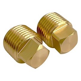 FUYEAR 2-Pack 1/2" NPT Solid Brass Drain Plugs Solid Brass Garboard Drain Plug Fits Most Hulls
