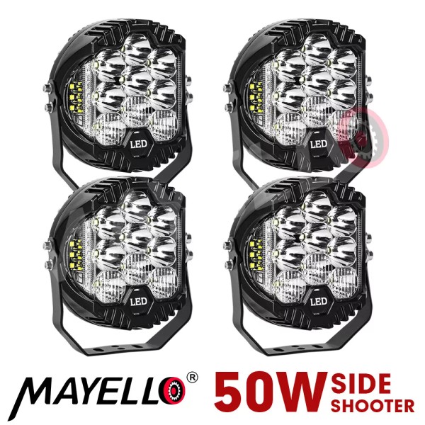 MAYELLO 4x 5inch LED Work Light Bar Pods Spot Flood