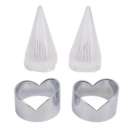 Turn Signal Light Cover Chrome Trim Stylish Turn Signal Indicator Cover Trim Replacement for Fatboy with Deuce Style Plated White