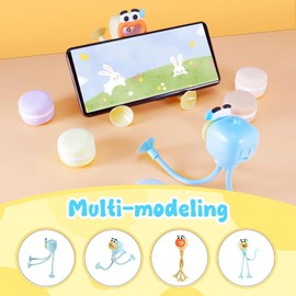 CERF ROUGE Cute Suction Cup Night Light - Flexible Tripod Design | Mini Portable Bendable LED Lamp | DIY Decor for Bedroom, Bathroom, Kitchen & Corridor - Ideal Nursery & Kids Room Accessory