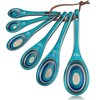 6pcs Measuring Spoons Set, Unique Pakkawood Measuring Spoons Includes 1/8