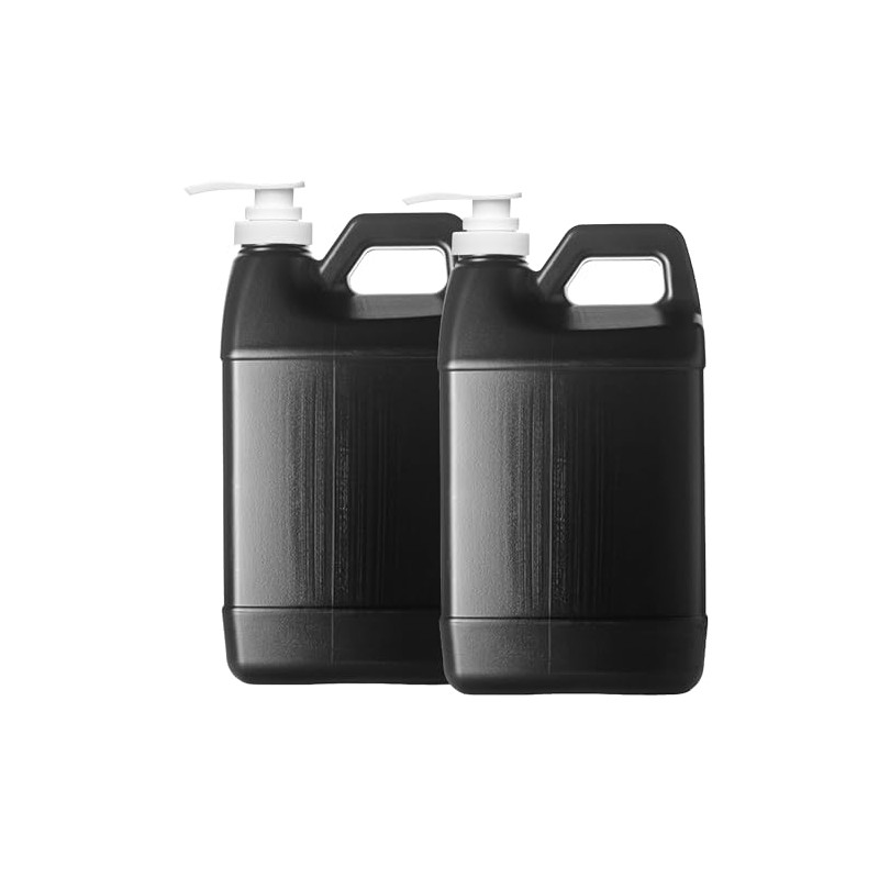 DMSOSTORE Black 1 Gallon Empty Plastic (HDPE) F-Style Jug |
