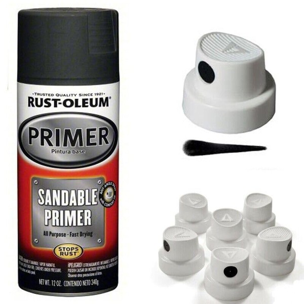 Spray Paint Caps for Rust-Oleum Primer Spray Paint, Rust-Oleum Sandable Automotive Primer (5) Pack OEM Direct Fitment Caps