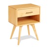 Camaflexi Mid Century Modern One Drawer Nightstand, Oak