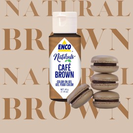ENCO Naturals Food Coloring Gel Brown 1.41 oz (40g) Concentrated, Vegan, Kosher