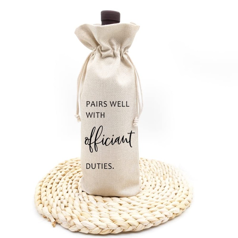 Socive Wedding Wine Bag, Officiant Wine Bag Gift, Officiant &