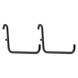 sourcing map 2pcs L Style Pegboard Hooks 3.75" L Shape Pegboard Storage Hook Organize Garage Tool for Hanging Storage, Black