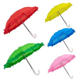 AUEAR, 5 Pack Cute Mini Small Umbrella Bright Varied 5 Color for Photography Props Craft Home Table Decoration