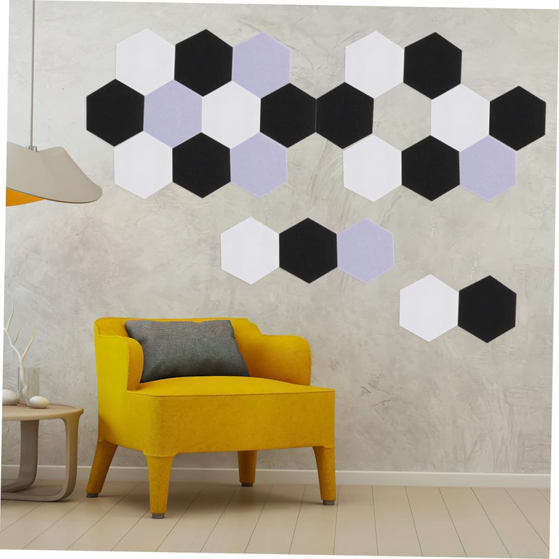 Kisangel Acoustic Wall Panels 12pcs Hexagon Sound Deadening Panels Easy