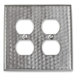 Monarch Abode 18019 Duplex Switch Plate, 2-Gang, Satin Nickel