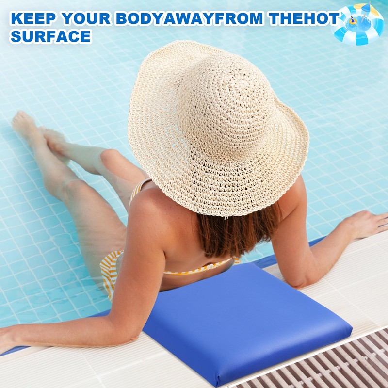 meiqidi 2 Pcs Poolside Seating Mat - 12 Inch Pool