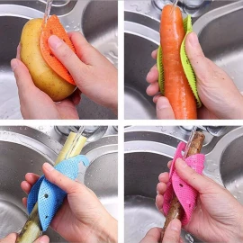 TechMel Cepillo Multifuncion Para Lavar Verduras Abre Frascos Y Mas