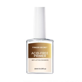 Finger Secret 18ml/0.63floz Acid-Free Primer for Gel Nail Polish, Fast Air Dry Nail Primer, Builder Gel for Nails for Nail Art Design In Salon Or Home Use