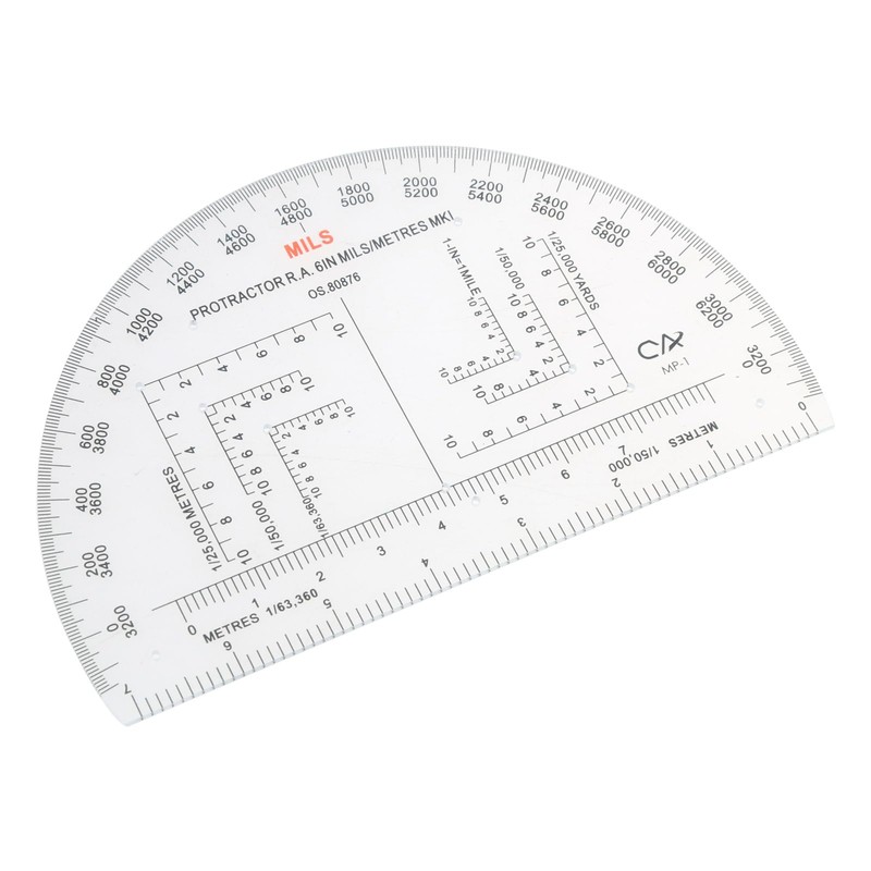 MONOJLY Protractor Military Protractor Coordinate Scale for Topographical Map Reading