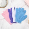 Gelapa 4 Pairs Exfoliating Gloves, Body Scrub Exfoliating Mitts, Shower