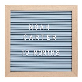 Kate & Milo Letterboard, Blue, Classic Wooden Letterboard, Baby Keepsake Photo Prop, Blue Letterboard Keepsake For Milestones, Baby Boy Nursery Decor, Baby Announcement Prop