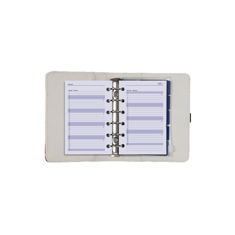 Kalpa 1311-15 Pocket 6 Ring Binder Rose Red with agenda