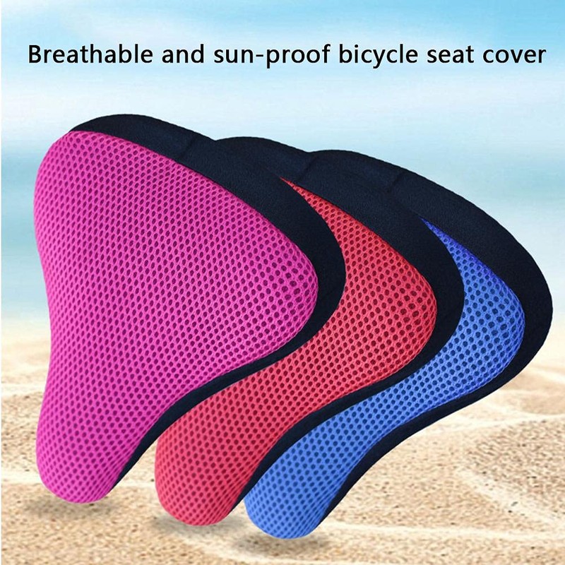 SPYMINNPOO Bicycle Saddle Cover, Breathable Padded Seat Cover, Comfortable Seat