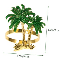 FUNOMOCYA 4pcs Hawaiian Party Napkin Buckles Banquet Napkin Rings Decorative Holders Hawaiian Flower Theme Sturdy Alloy Material